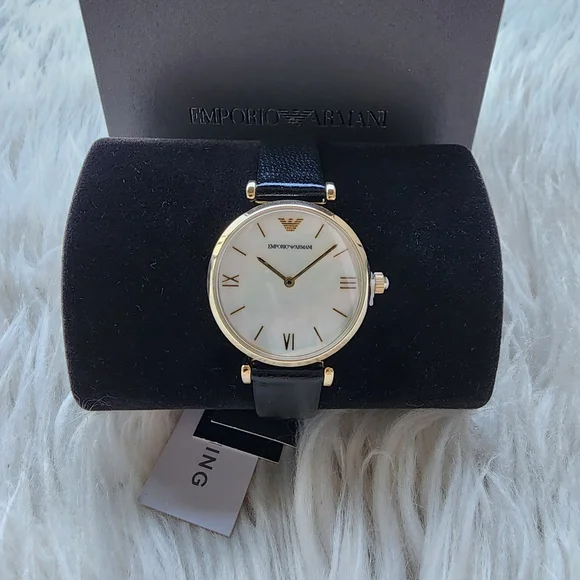 Emporio Armani Women's Black and Gold Watch No Negociable - Picture 2 of 11